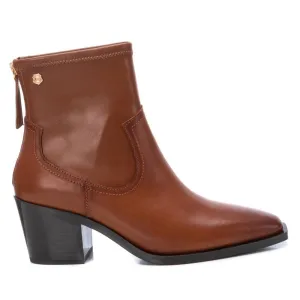 161230  Leather ankle boots with elastic in Tan