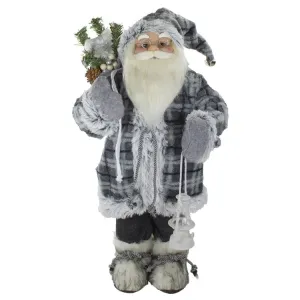 2' Standing Santa Christmas Figurine Carrying a Lantern