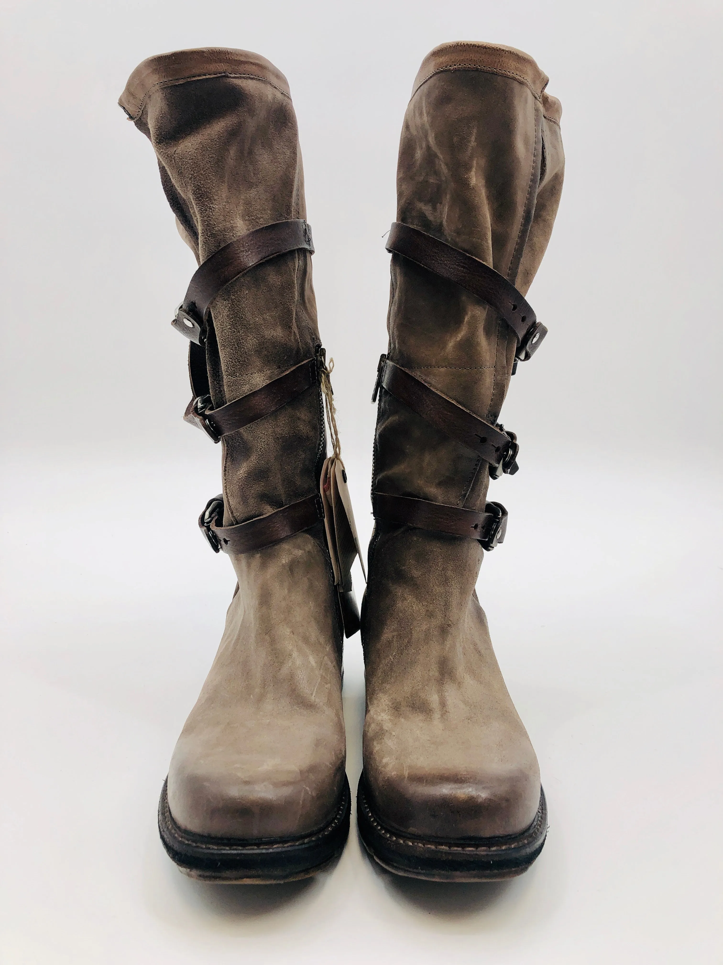 3 Buckle Leather Boot