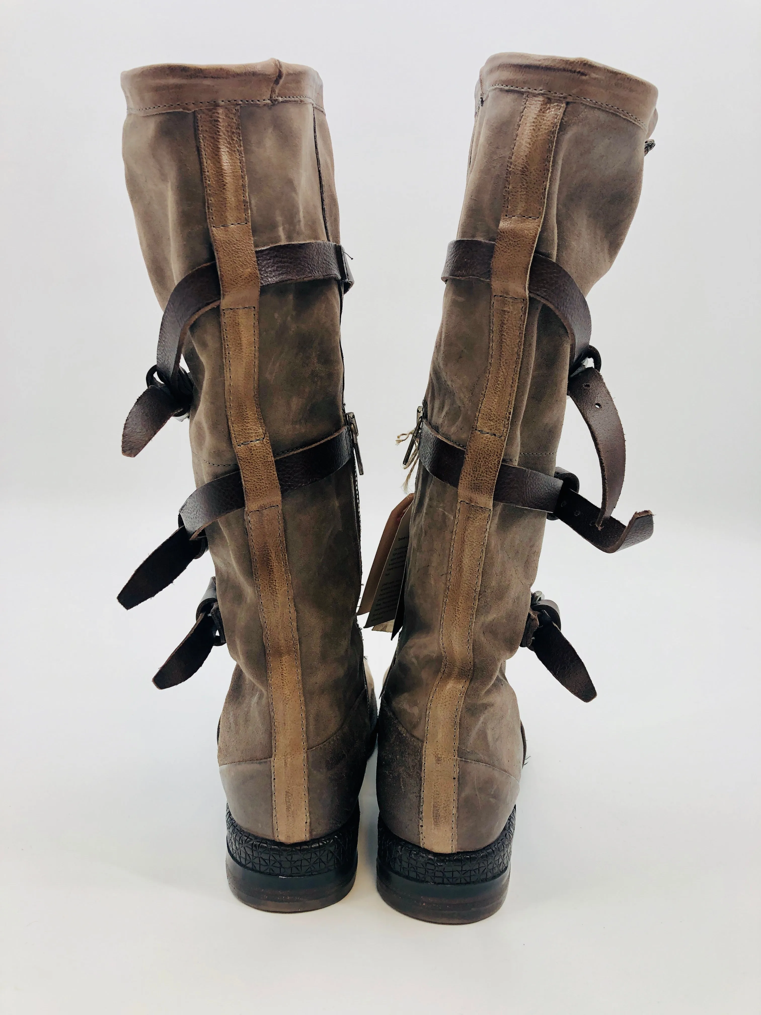 3 Buckle Leather Boot
