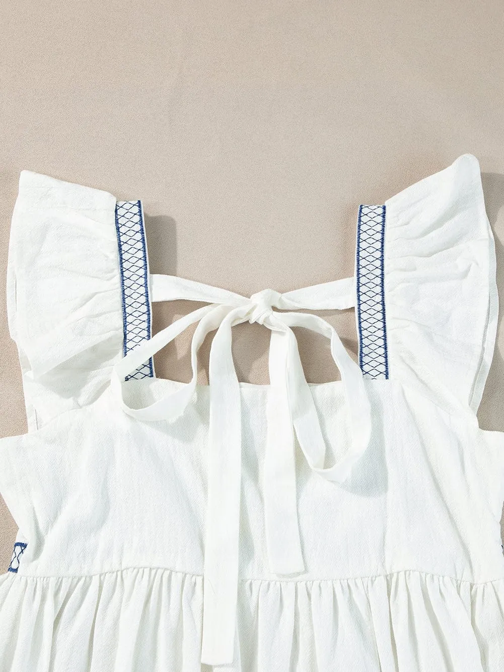 Alluring White Embroidered Top