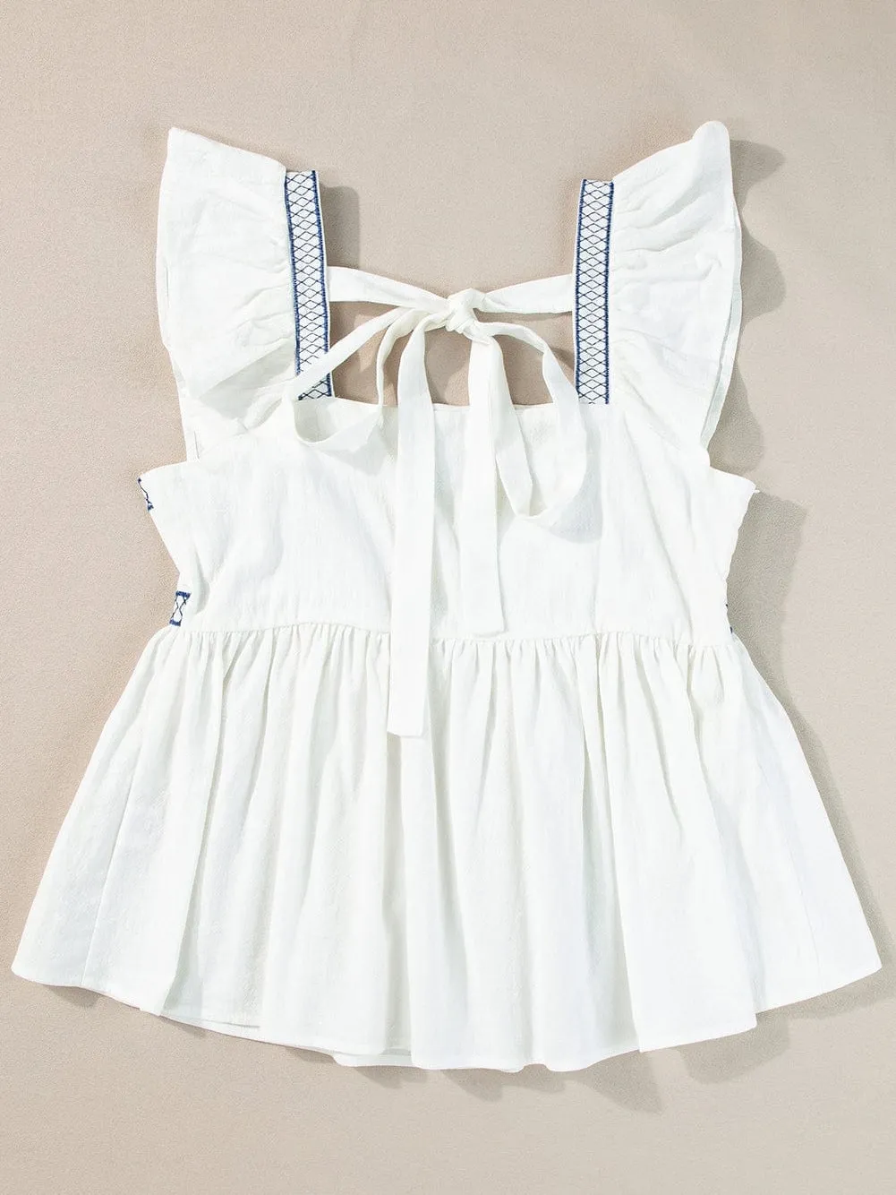 Alluring White Embroidered Top