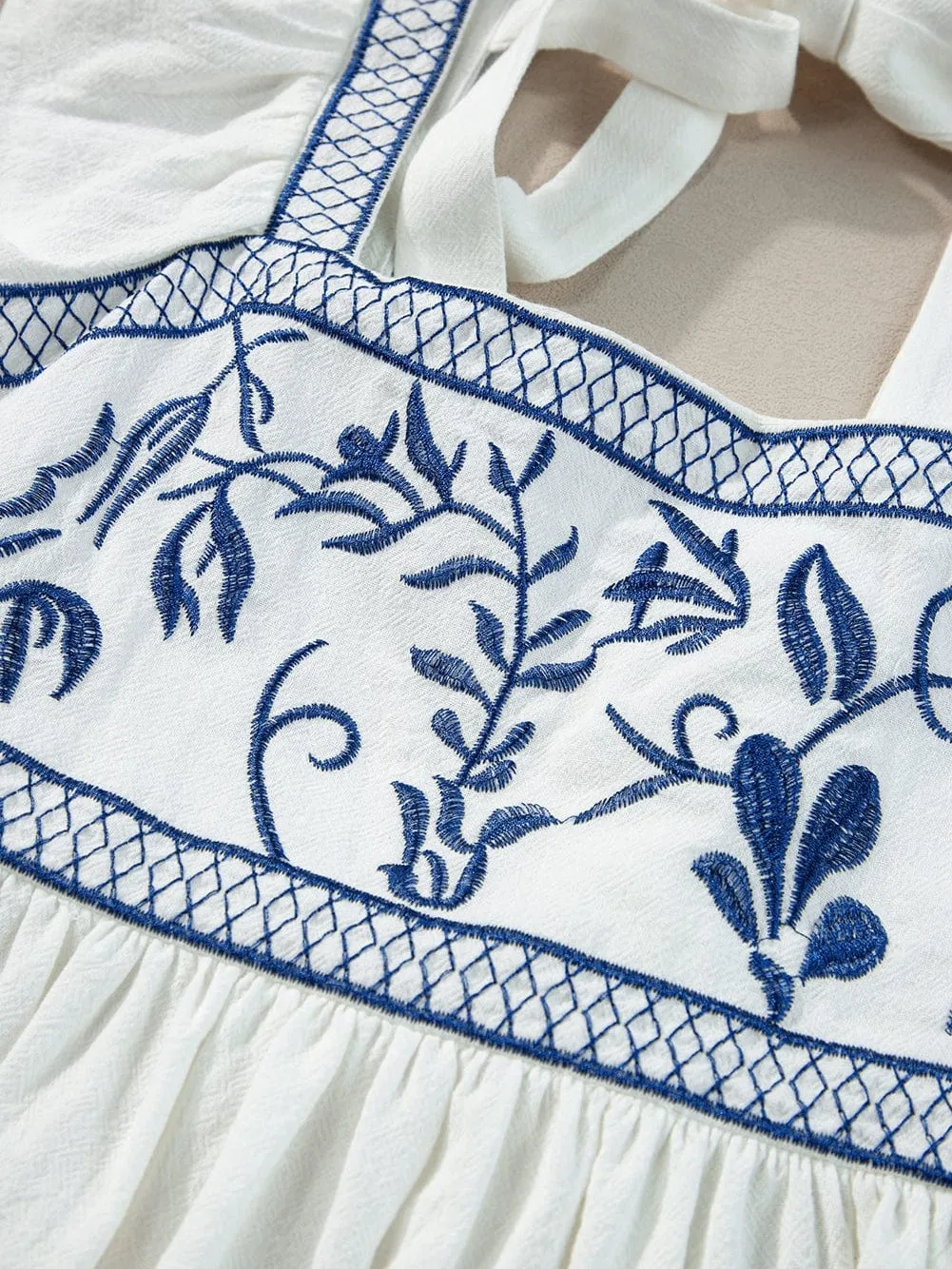 Alluring White Embroidered Top