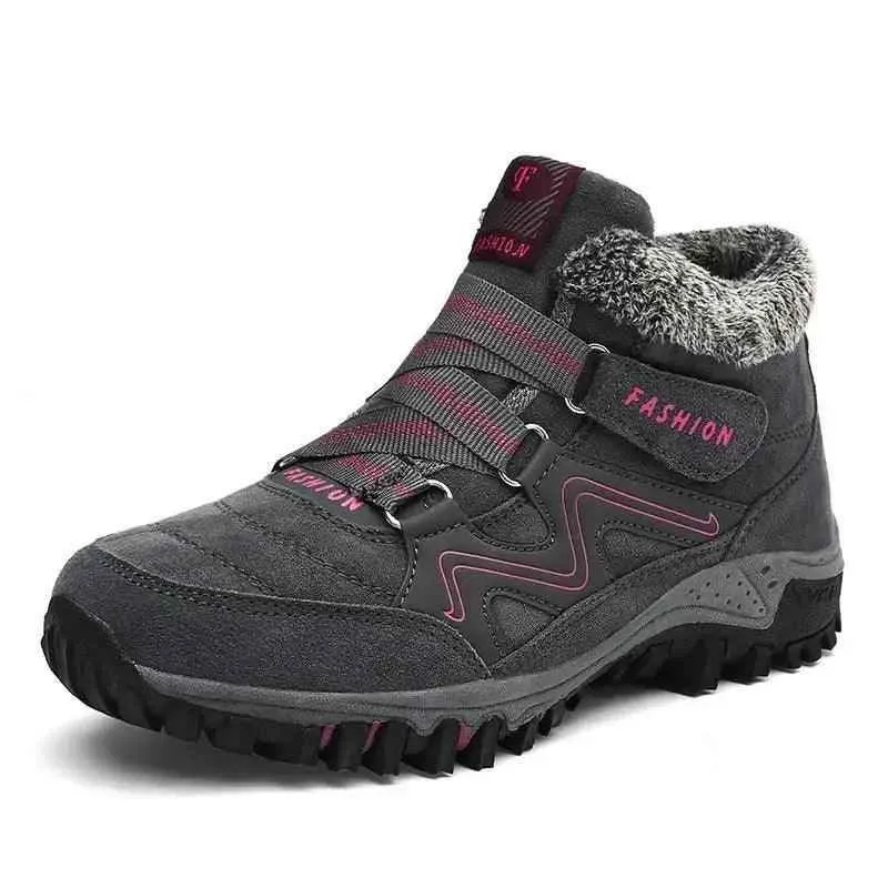 Ankle Boots Winter Plush Fashion Wedge Waterproof Women's Casual Shoes