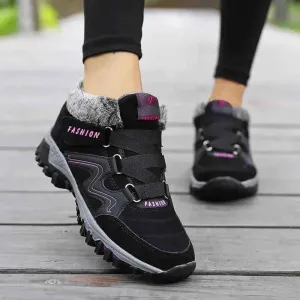 Ankle Boots Winter Plush Fashion Wedge Waterproof Women's Casual Shoes