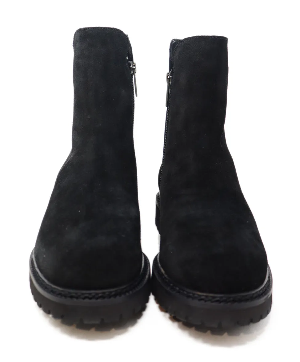Aquatalia Black Suede Booties sz 10.5