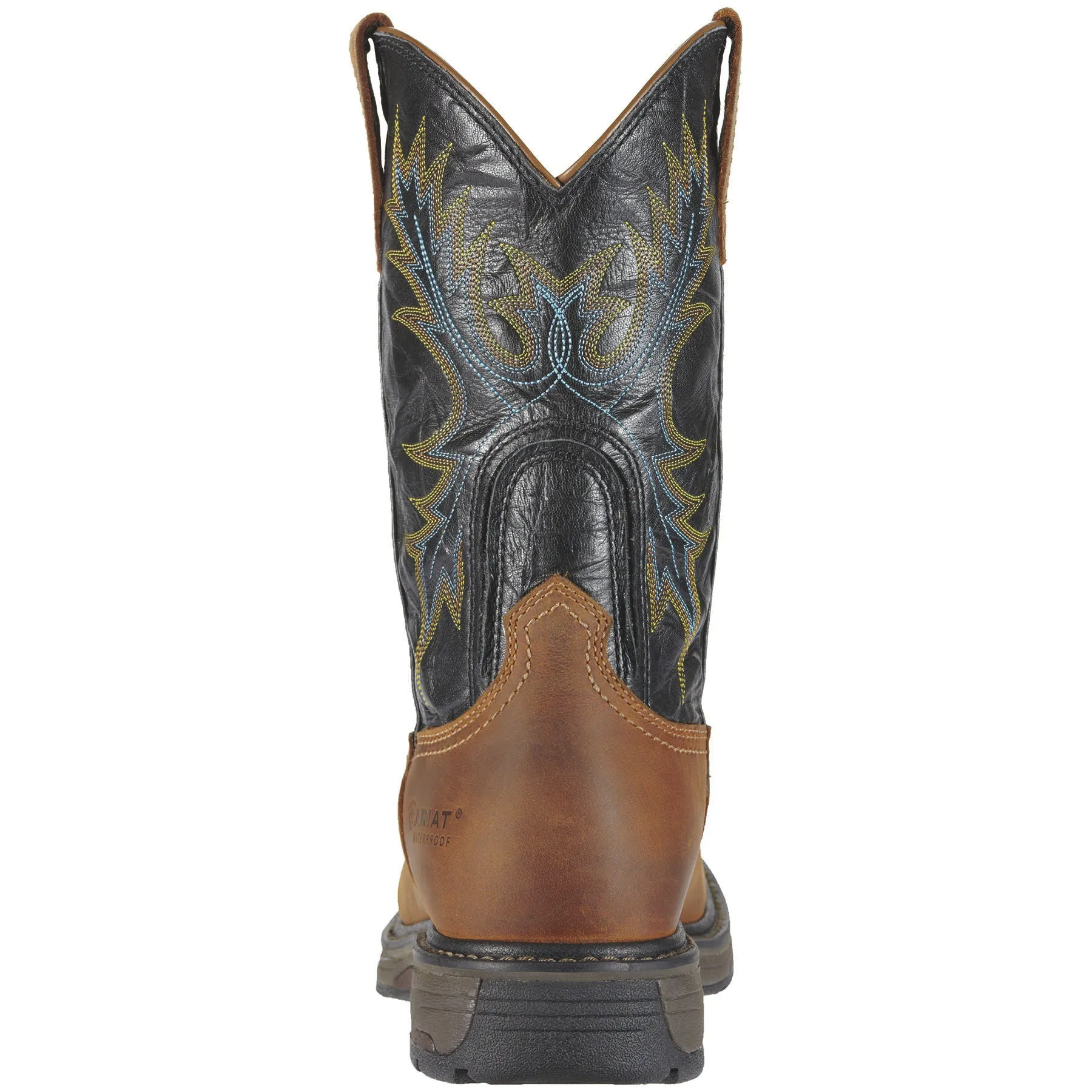 Ariat Mens Workhog Wide Square Toe Waterproof Steel Toe Work Boot Aged Bark