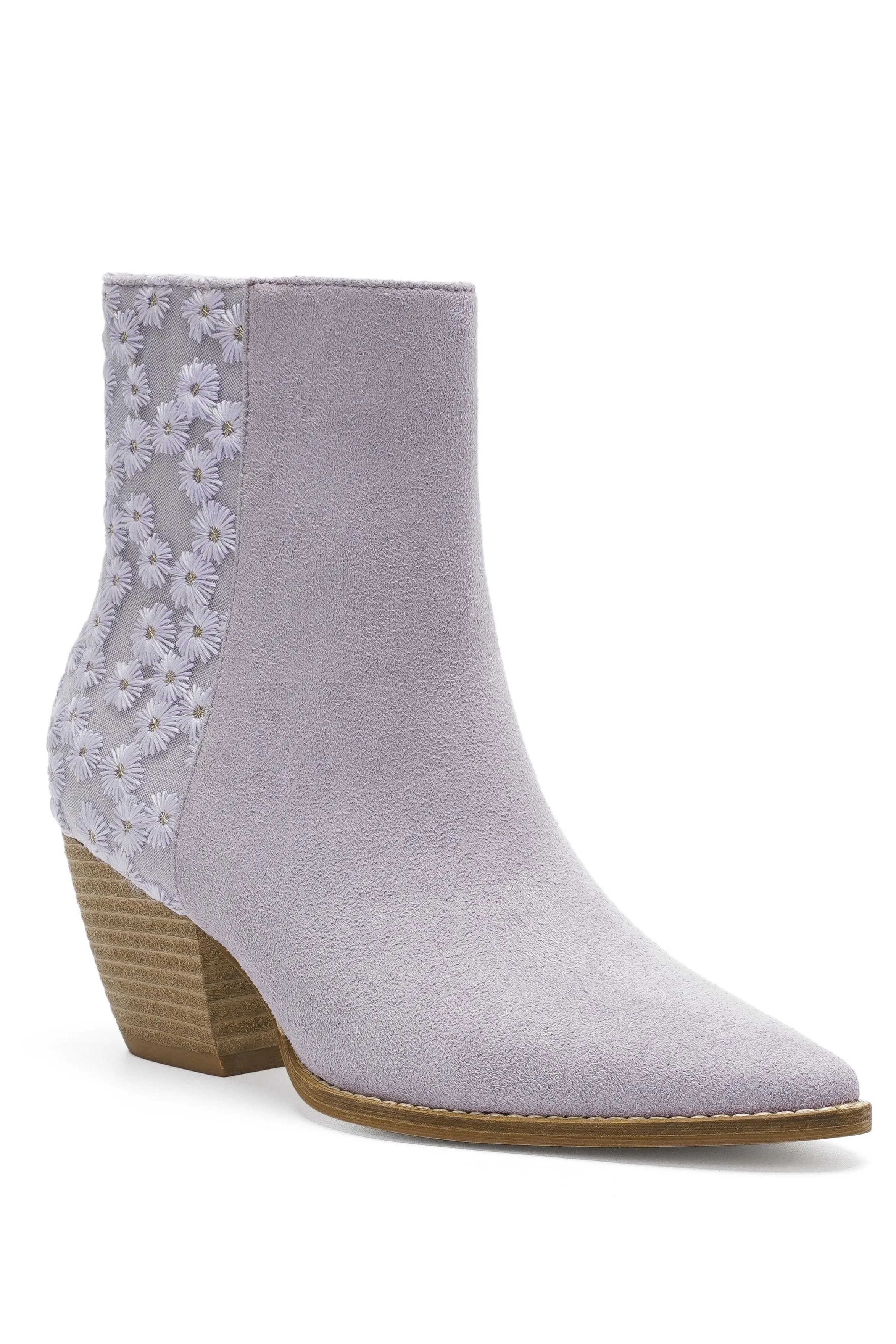 ARISA-73-L Floral Embellished Ankle Boots