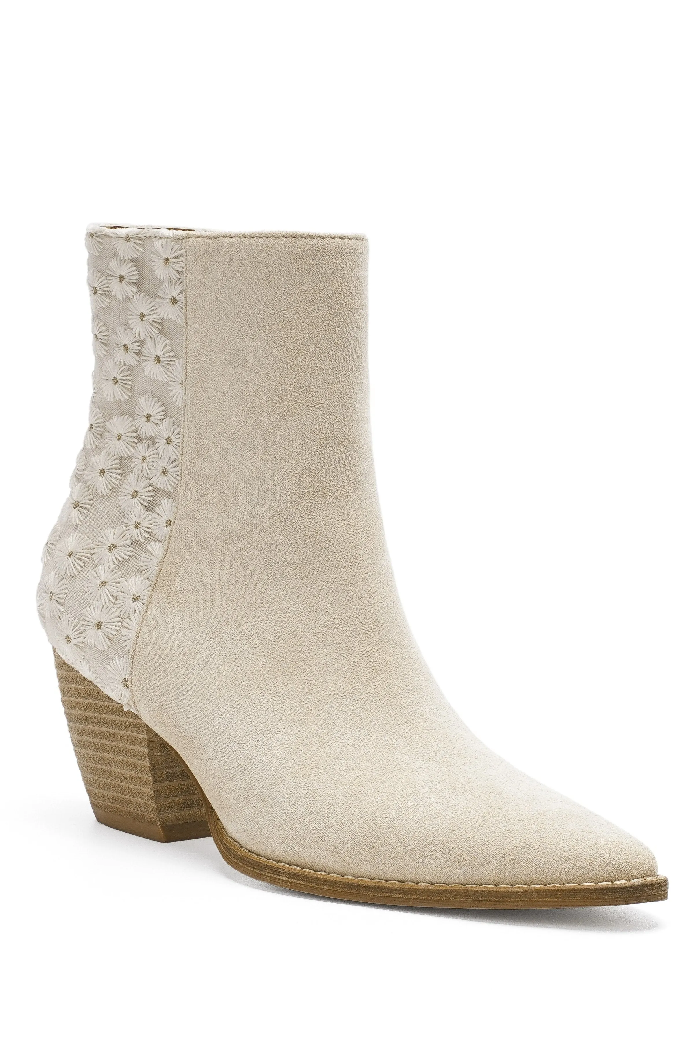 ARISA-73-L Floral Embellished Ankle Boots