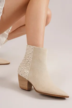 ARISA-73-L Floral Embellished Ankle Boots