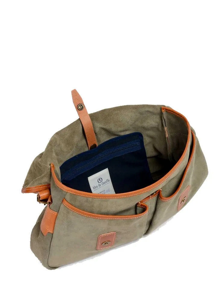 bleu de chauffe Musette M Sage Cow Suede
