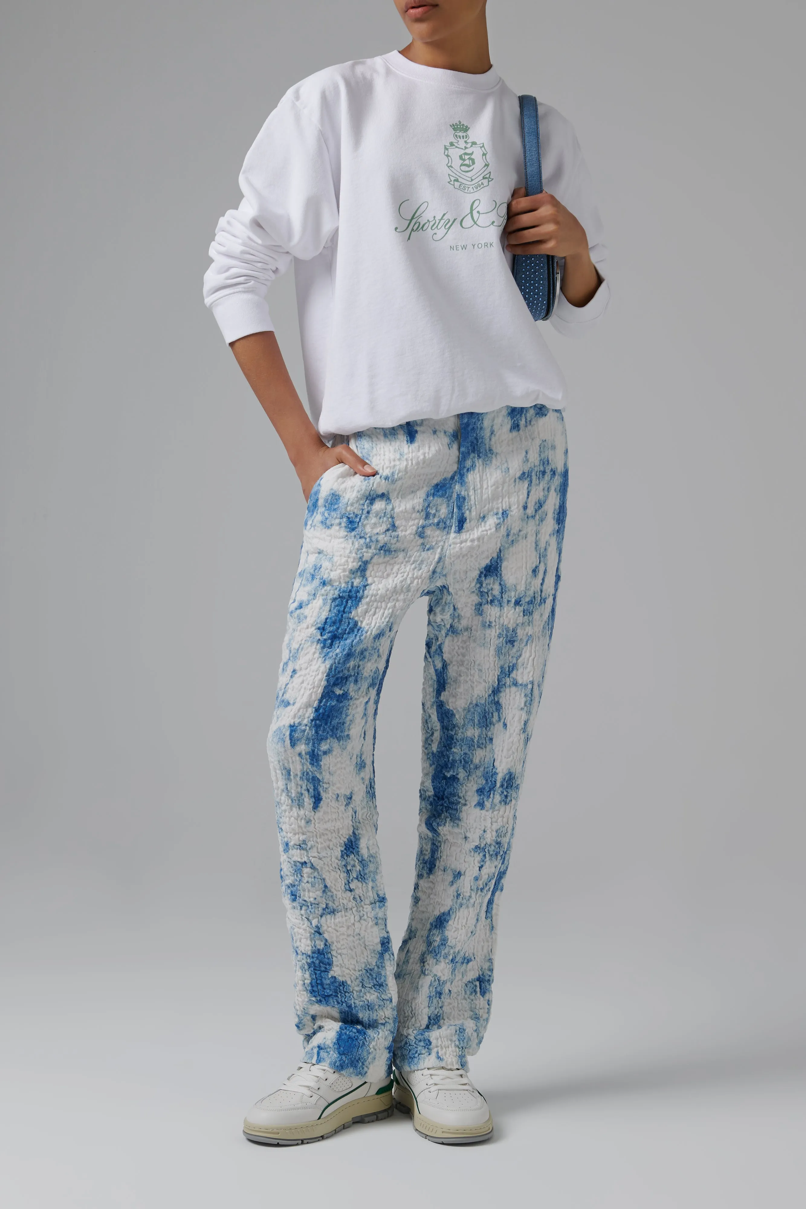 Blue Soft Track Pants