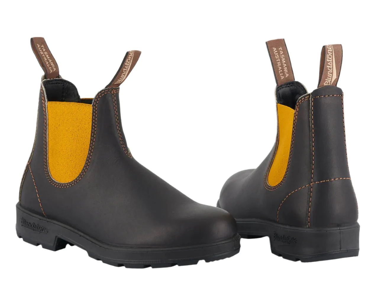 Blundstone 1919 Dark Brown/Mustard Leather Boots