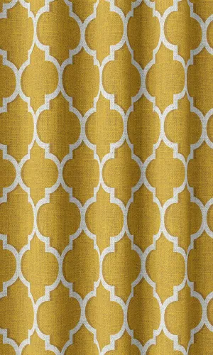 'Curio' Trellis Tile Print Shades (Yellow/ White)