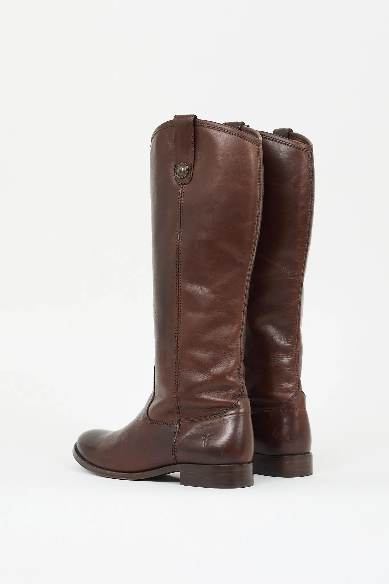 Dark Brown Leather Melissa Button Boot