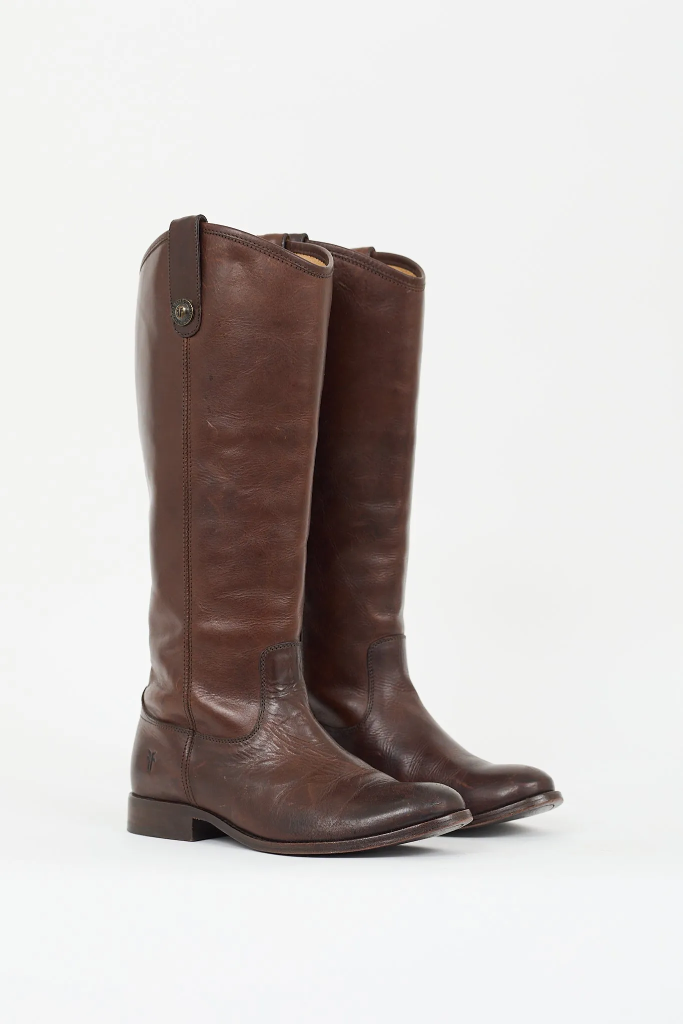 Dark Brown Leather Melissa Button Boot