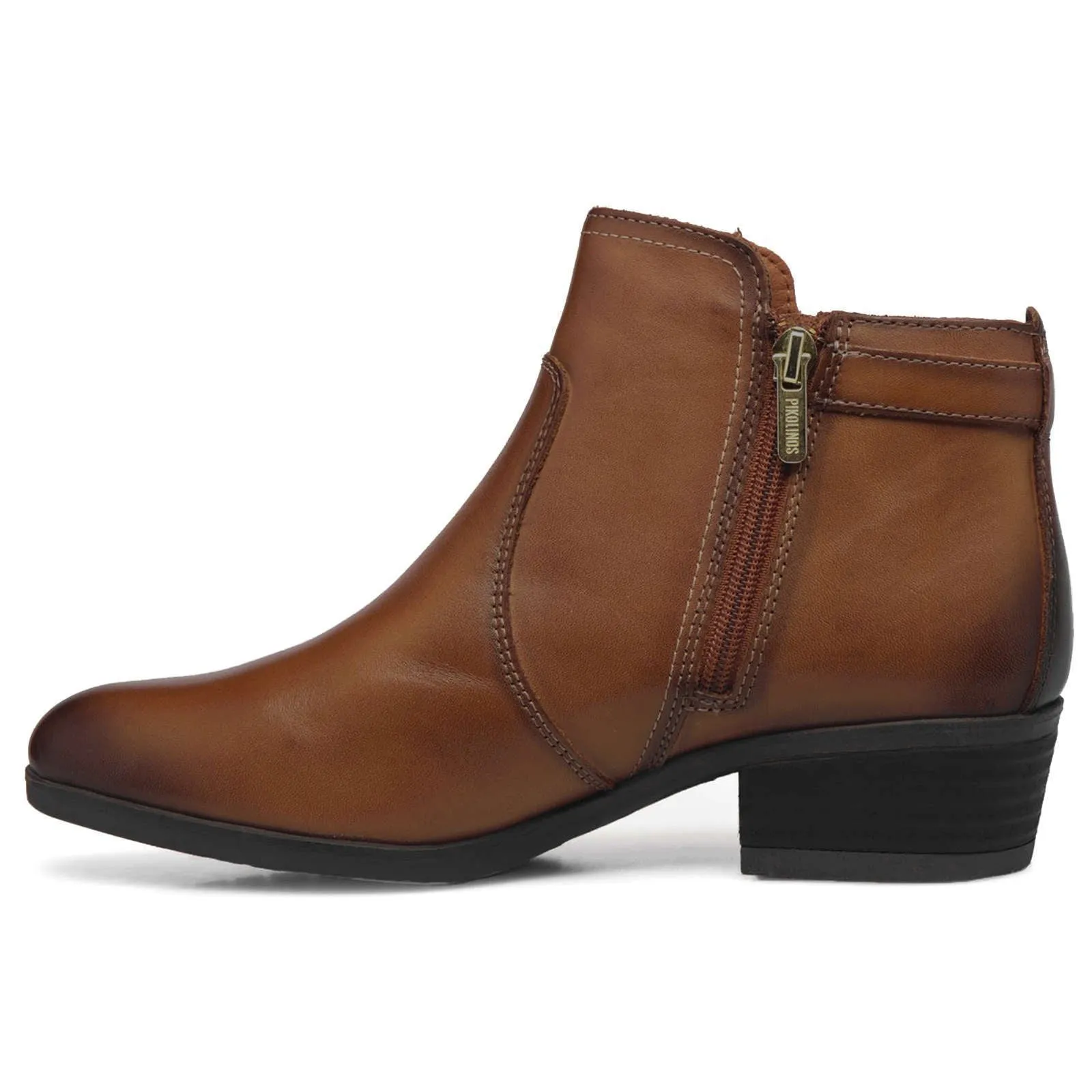 Daroca Calfskin Leather Women's Zip up Ankle Boots