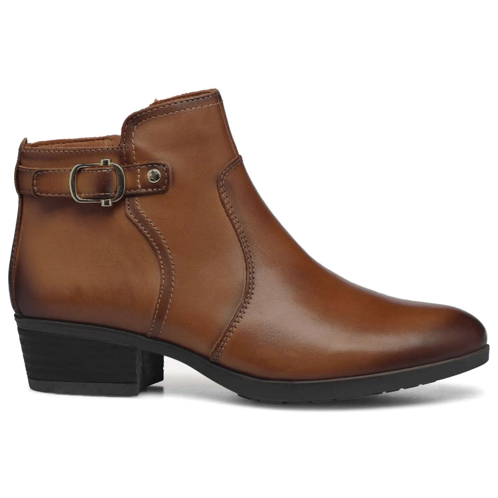 Daroca Calfskin Leather Women's Zip up Ankle Boots