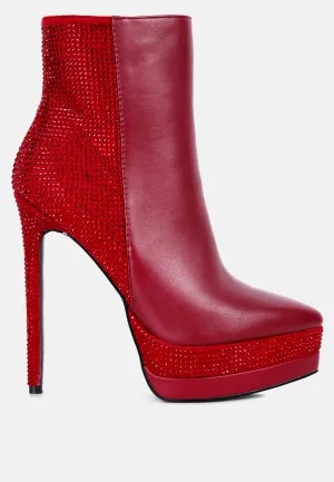 encanto high heeled ankle boots by London Rag