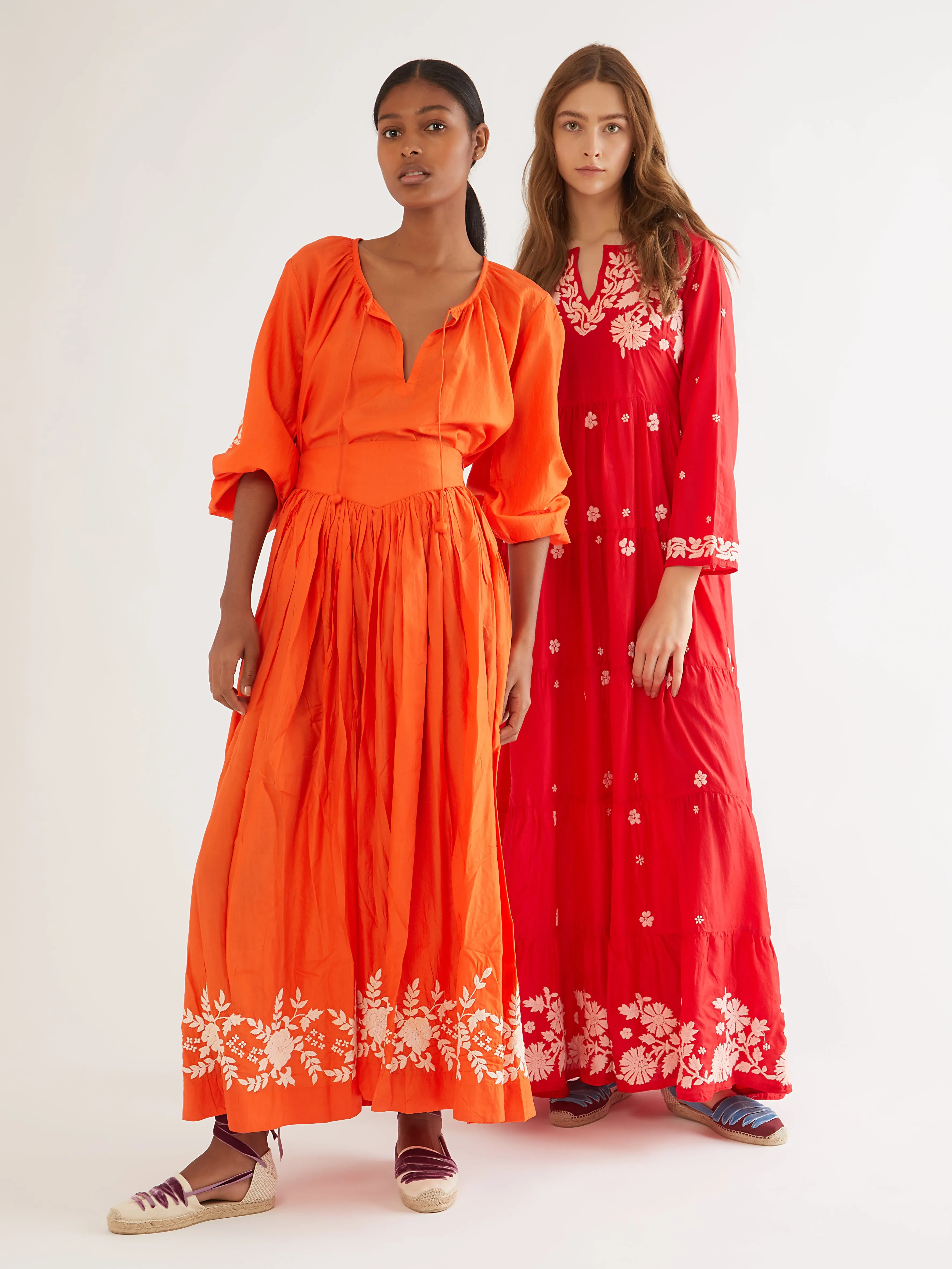 Indian silk embroidered skirt
