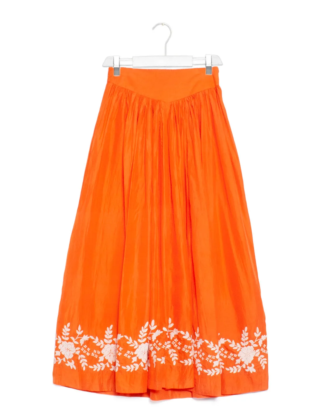 Indian silk embroidered skirt