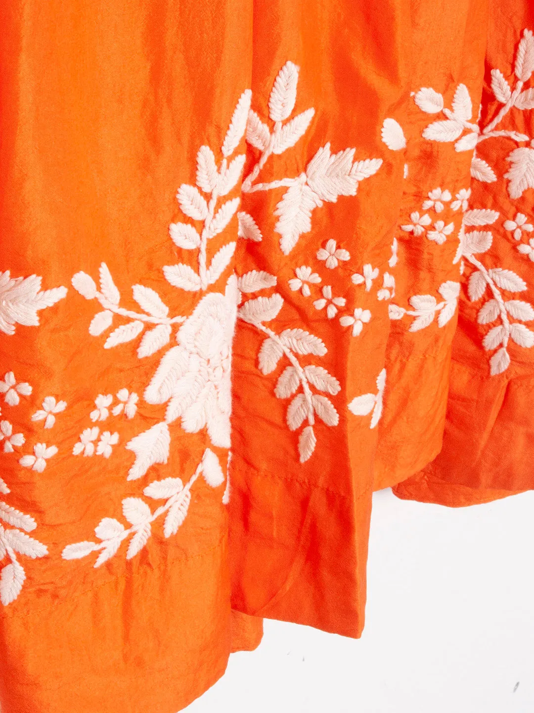 Indian silk embroidered skirt