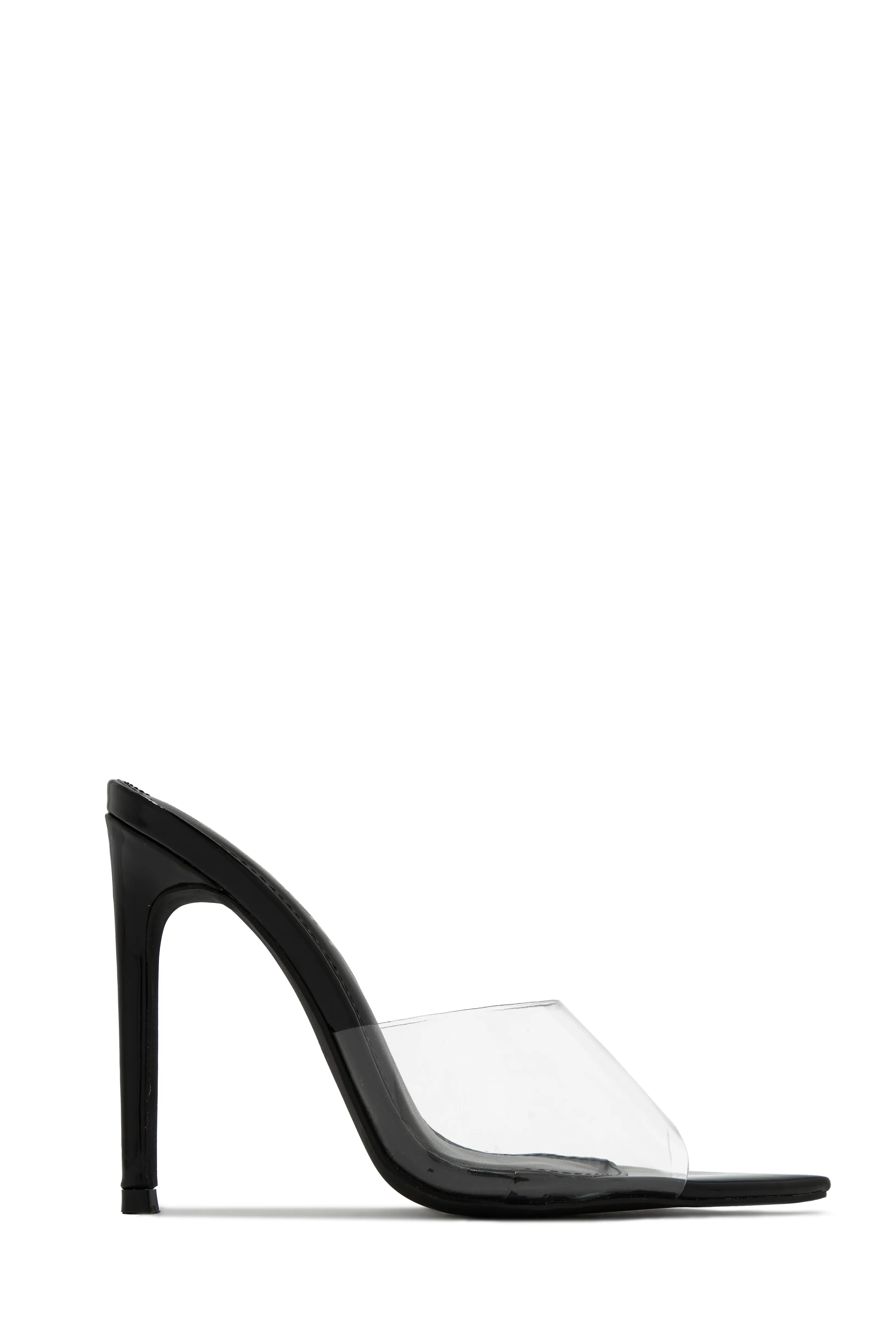 Ionic Clear Strap High Heel Mules - Cork