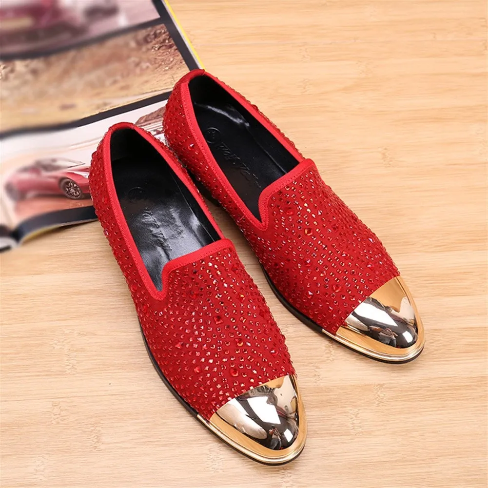 Low Top Slip on Captoe Men Oxfords with Decoration