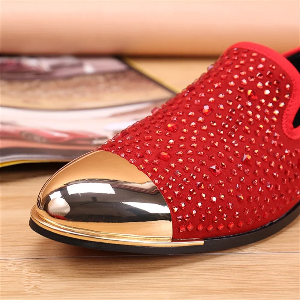 Low Top Slip on Captoe Men Oxfords with Decoration