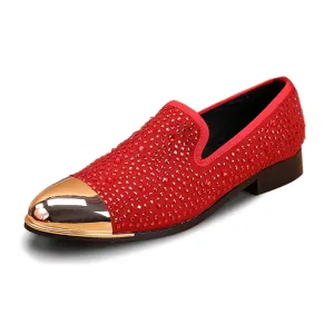 Low Top Slip on Captoe Men Oxfords with Decoration