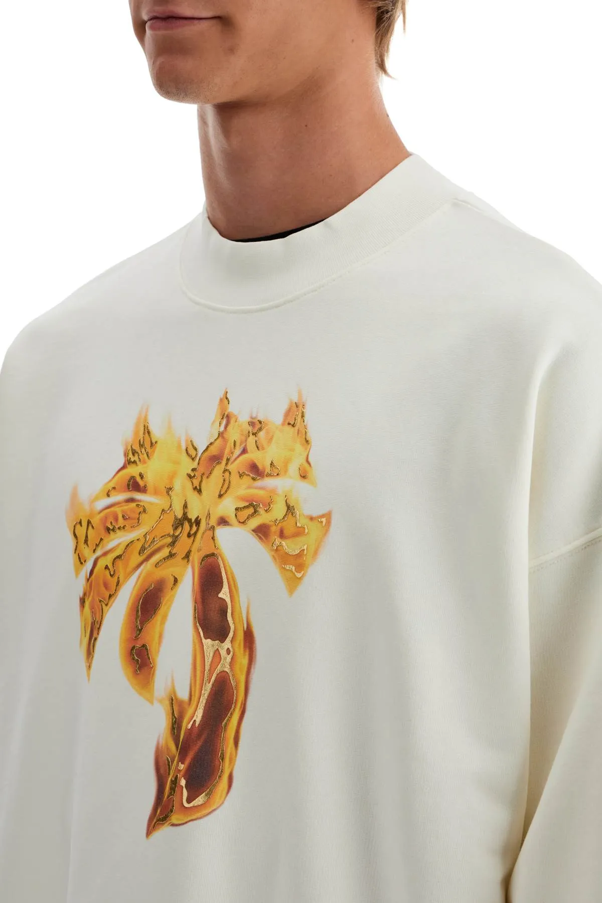 PALM ANGELS "burning palm oversized sweat