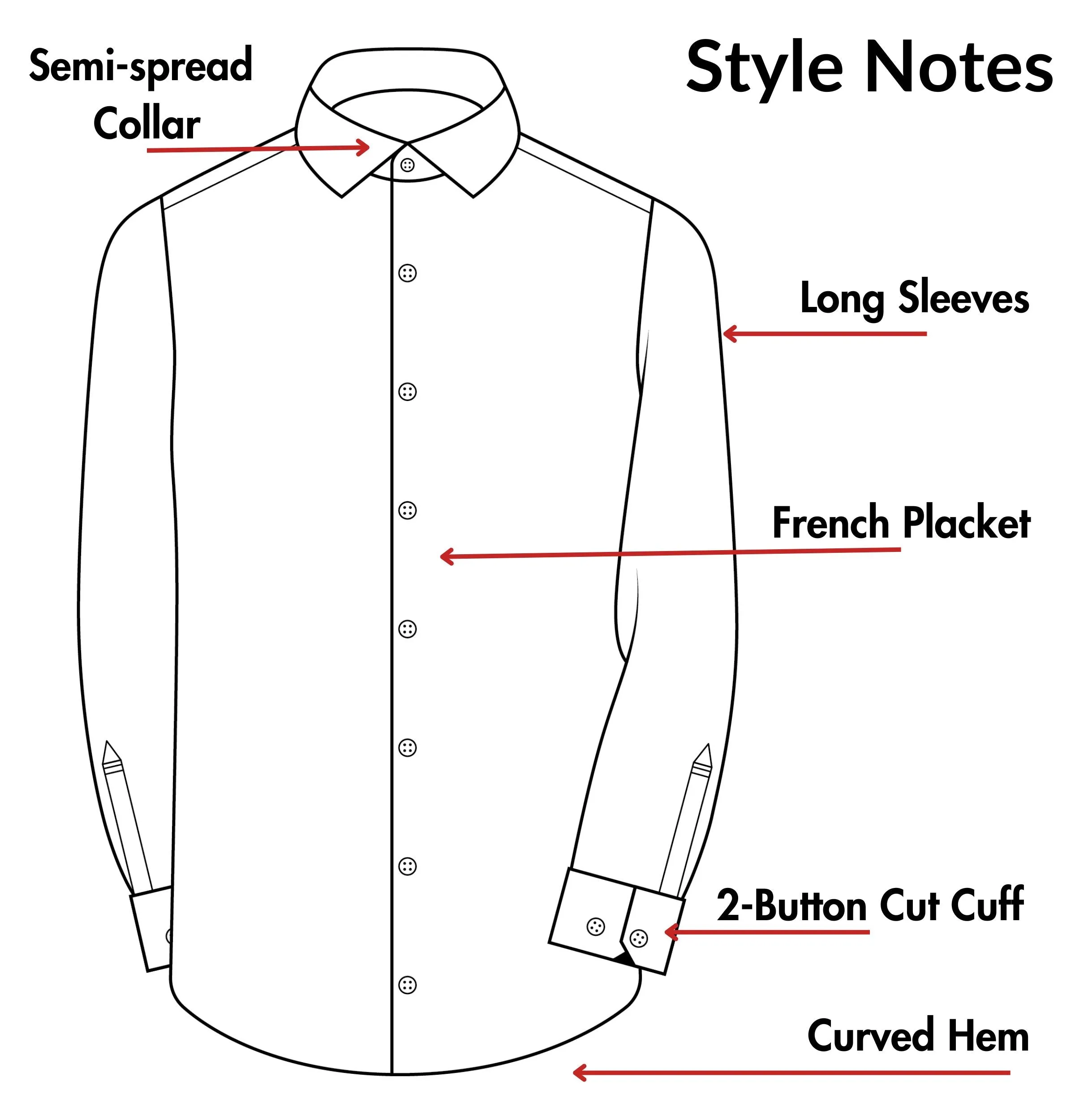 Pure Cotton - Semi-Spread Collar - Long Sleeve - Dark Gray Floral Maze