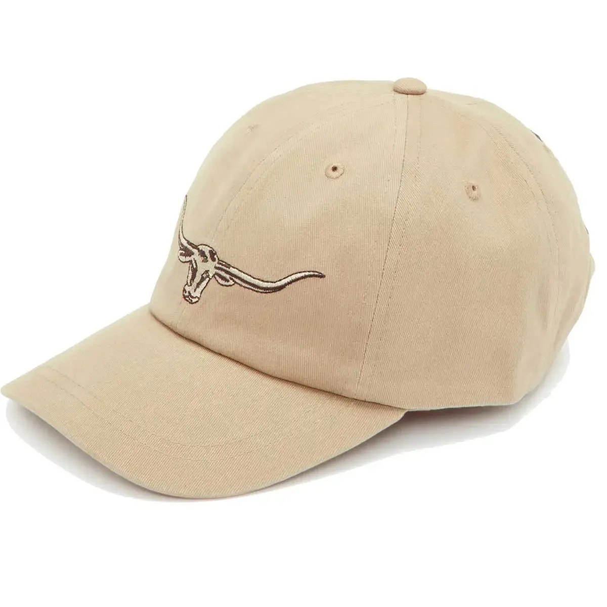 RM WILLIAMS Cap - Longhorn Steers Head Logo - Buckskin