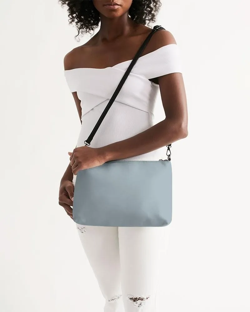 Shaded Pale Cyan Gray Zip Pouch | C10M0Y0K30
