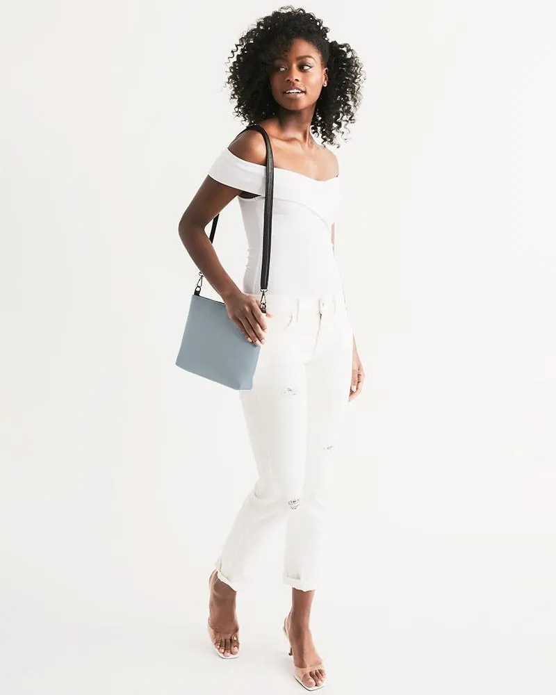 Shaded Pale Cyan Gray Zip Pouch | C10M0Y0K30