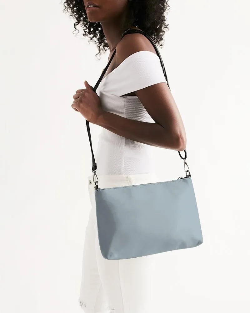 Shaded Pale Cyan Gray Zip Pouch | C10M0Y0K30