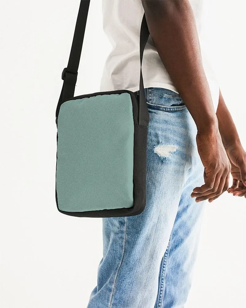 Shaded Pale Pastel Green Gray Messenger Pouch | C30M0Y22K30
