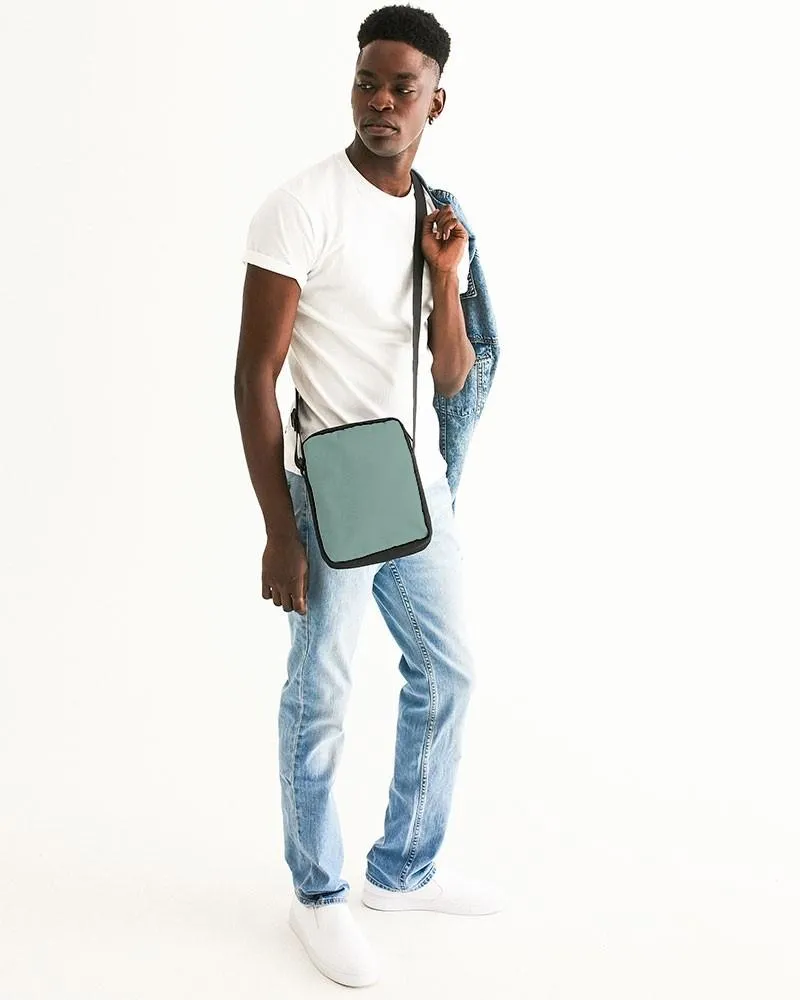 Shaded Pale Pastel Green Gray Messenger Pouch | C30M0Y22K30