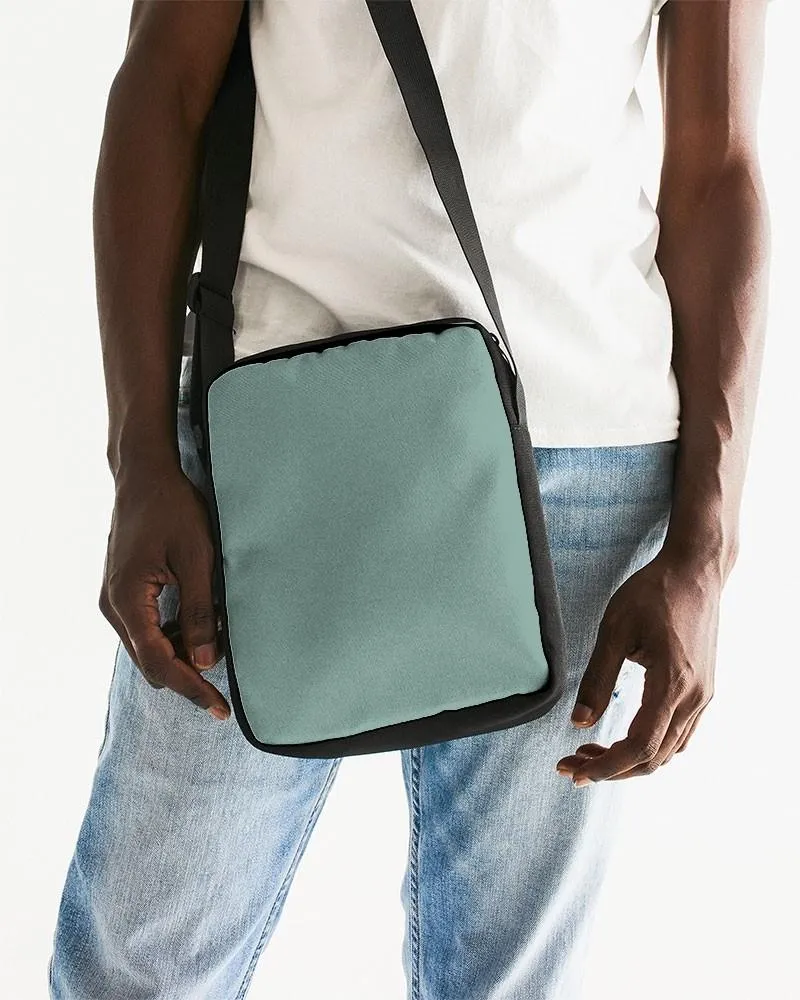 Shaded Pale Pastel Green Gray Messenger Pouch | C30M0Y22K30