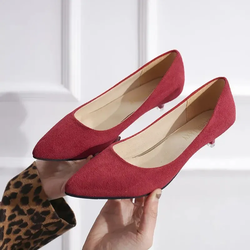 Shallow Casual Low Heels Pointed Toe Office Shoes