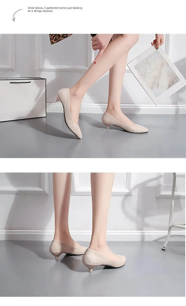 Shallow Casual Low Heels Pointed Toe Office Shoes