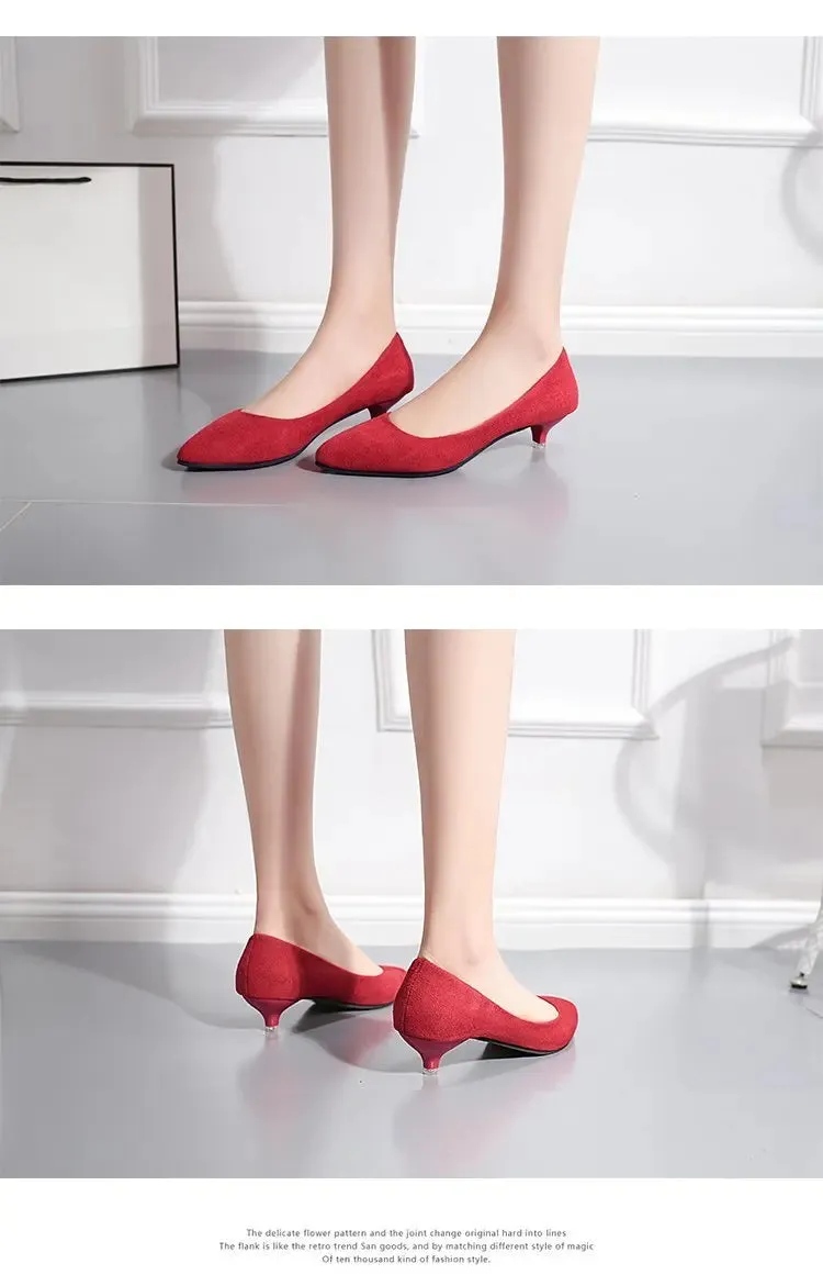 Shallow Casual Low Heels Pointed Toe Office Shoes