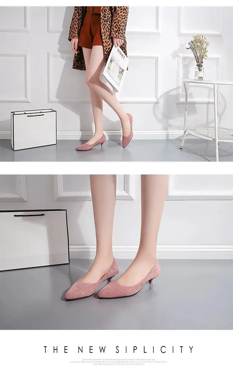 Shallow Casual Low Heels Pointed Toe Office Shoes