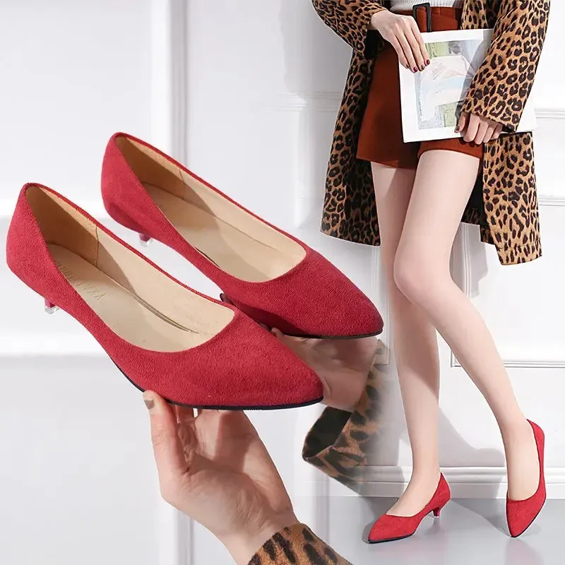 Shallow Casual Low Heels Pointed Toe Office Shoes