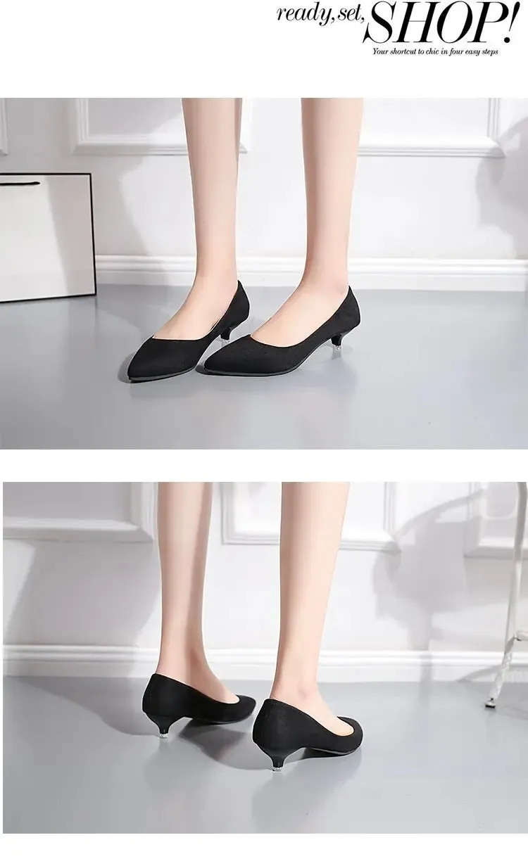 Shallow Casual Low Heels Pointed Toe Office Shoes