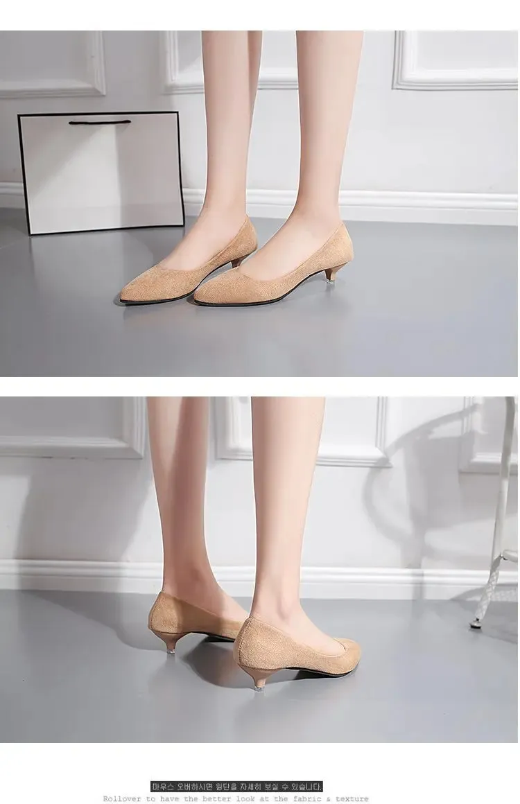 Shallow Casual Low Heels Pointed Toe Office Shoes