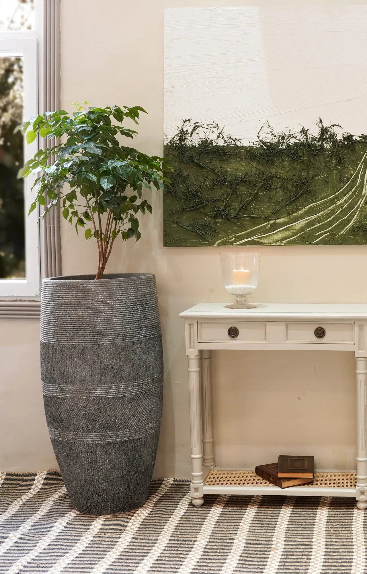 Striated Style Planter Set