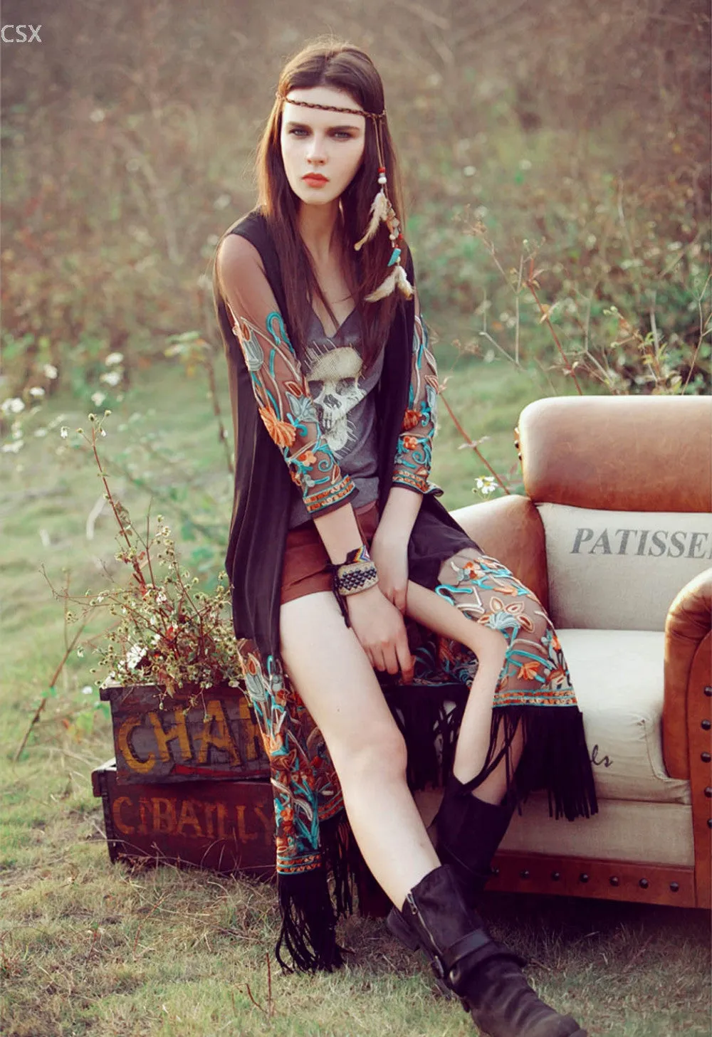 Strike A Rose Embroidered Kimono