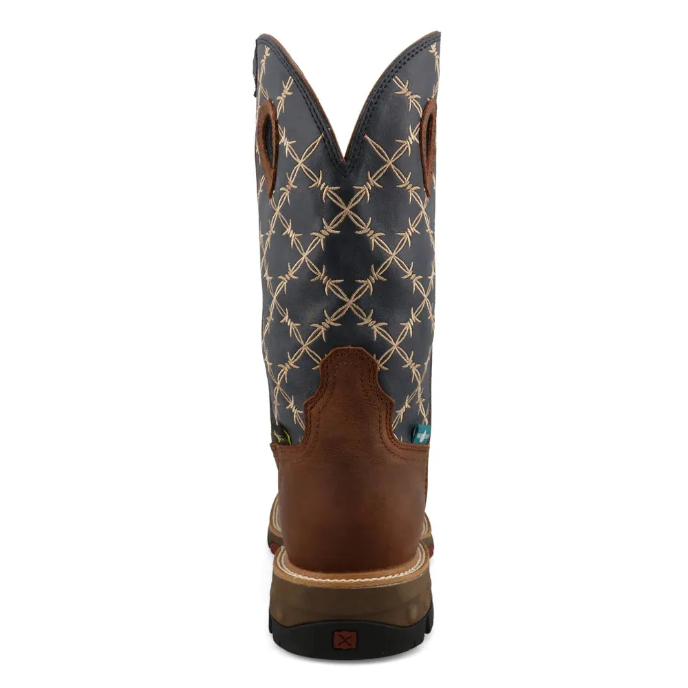 TWISTED X MXBNWM1 12" HAZEL&NAVY WESTERN INTERNAL MET BOOT