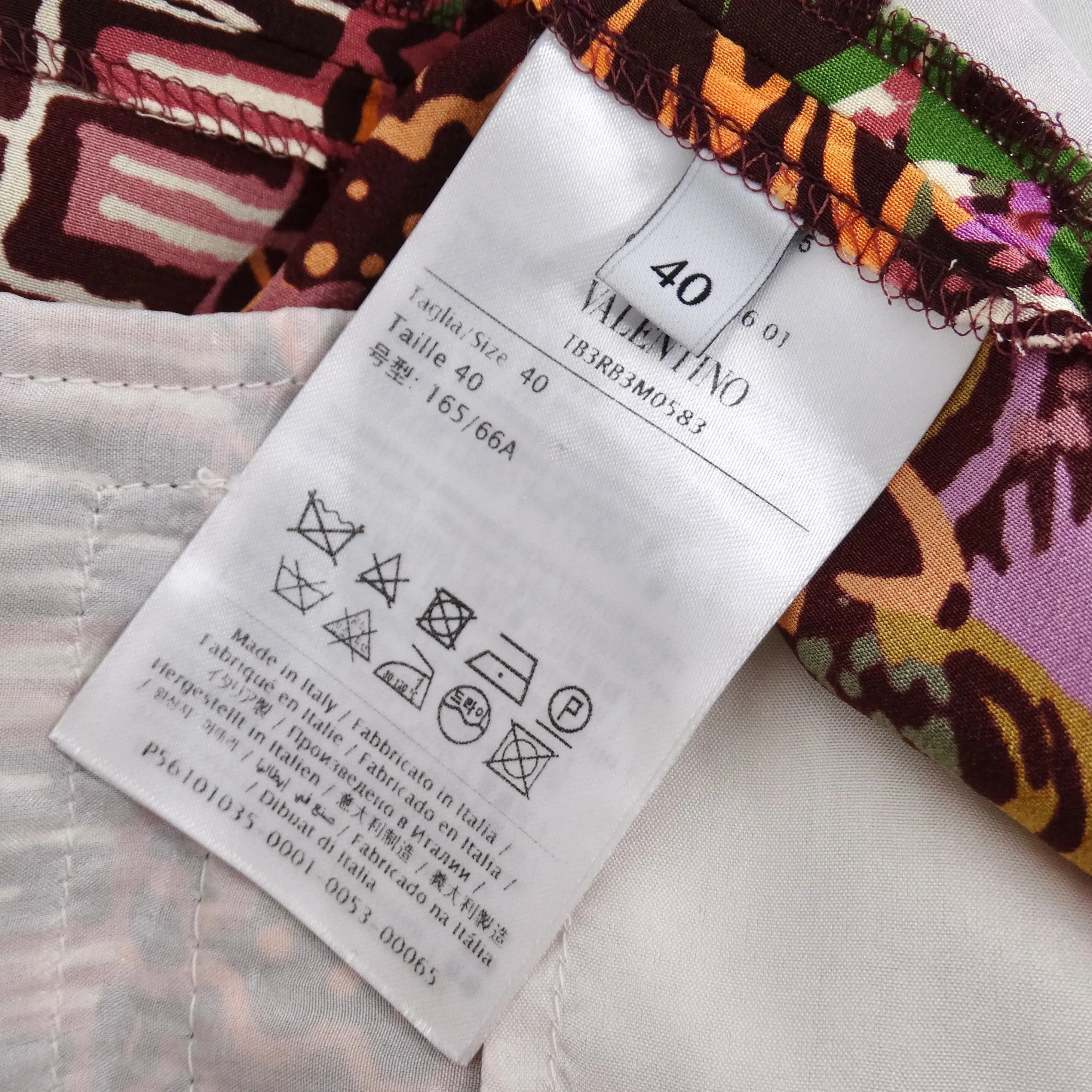 Valentino Silk Multicolor Floral Pants